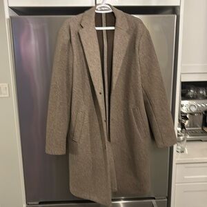 Zara tan overcoat size large